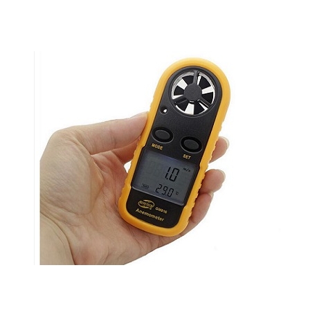 Anemómetro digital con termómetro incorporado