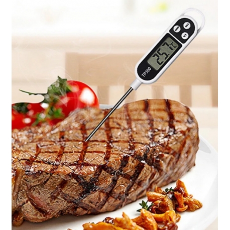 Termómetro digital de sonda para carnes y alimentos